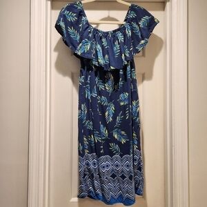 BeachLunchLounge Evi off the shoulder dress 100% viscose Women's size Large